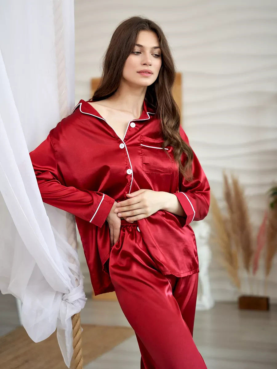 Ottavia — Pyjama satin & passepoil