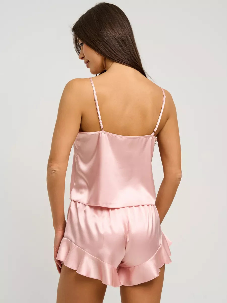 Gaïa — Pyjama satin & short jupe
