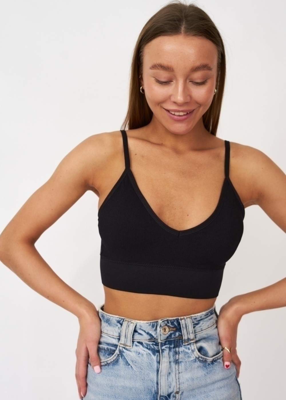 Isilde — Brassière côtelée minimaliste