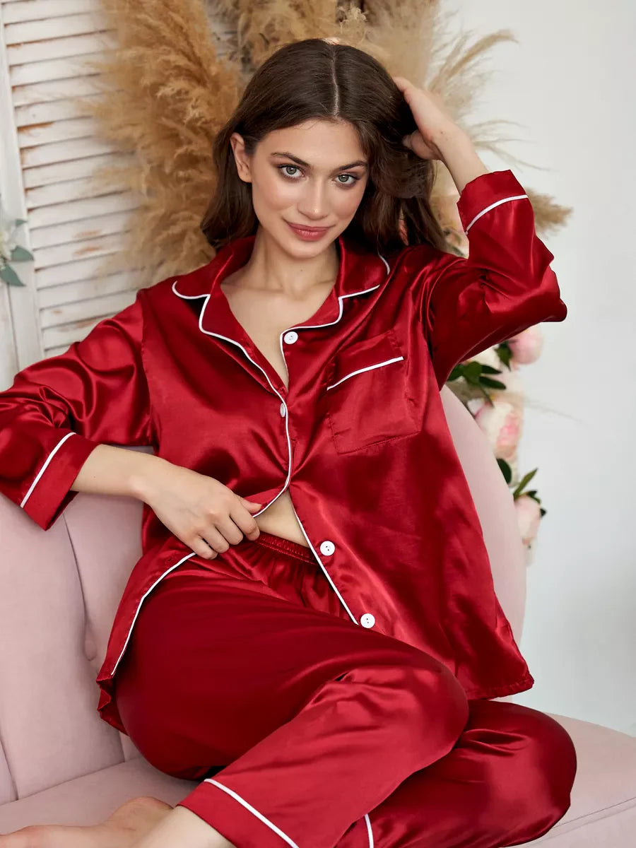 Ottavia — Pyjama satin & passepoil
