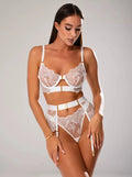 Albane — Ensemble dentelle blanche pure