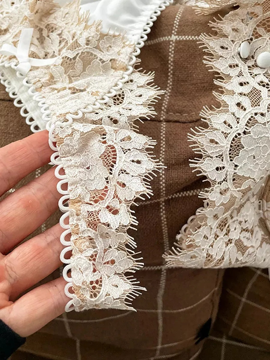 Inès — String satin & dentelle frangée