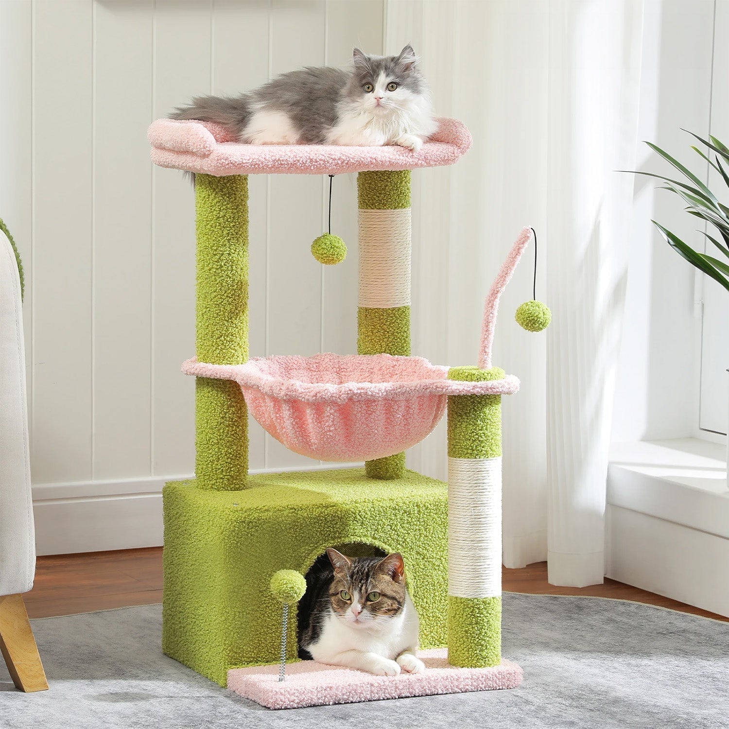 Arbre à chat Keïa — Double niveau compact 84 cm