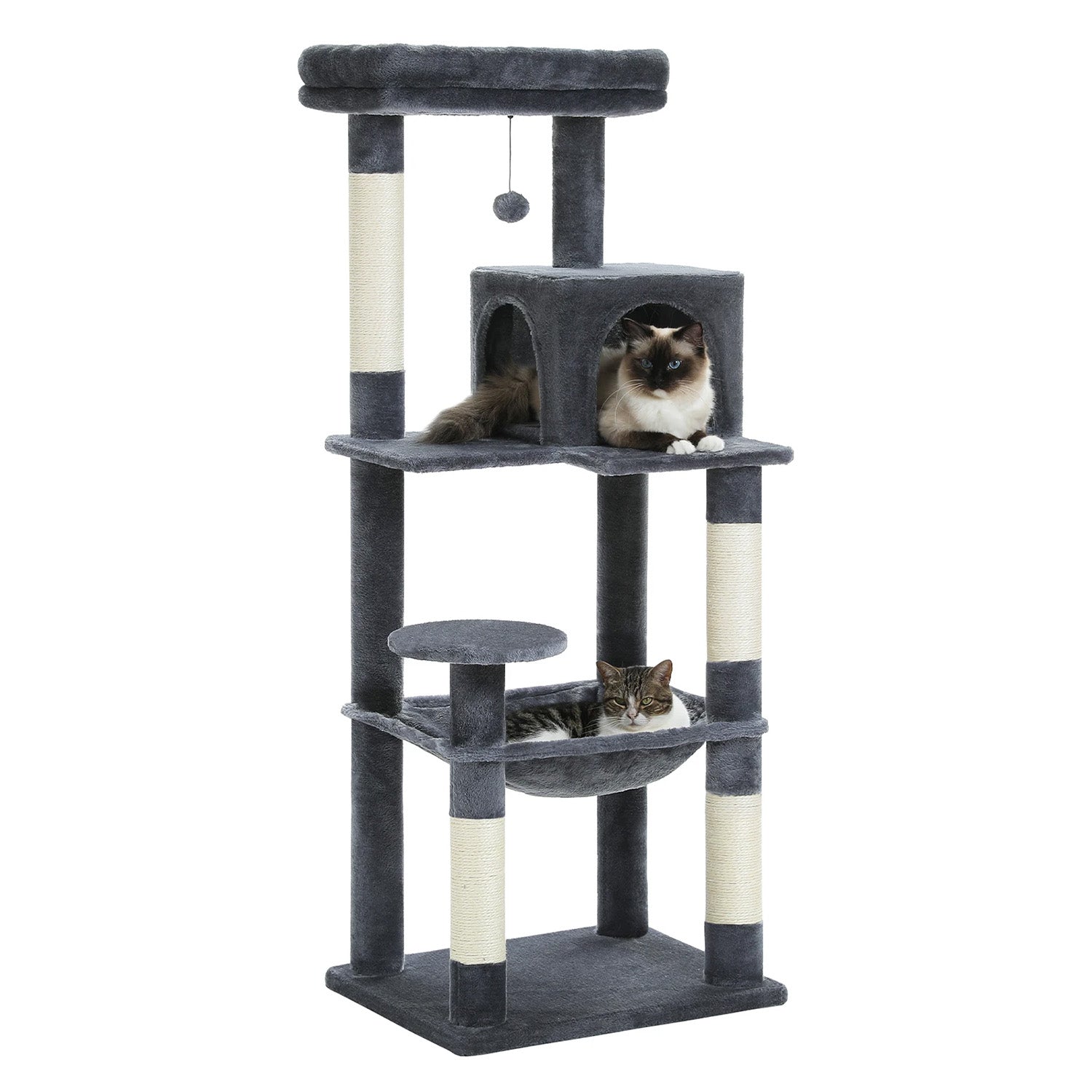 Arbre à chat Noma — 5 niveaux & repos en hauteur 143 cm