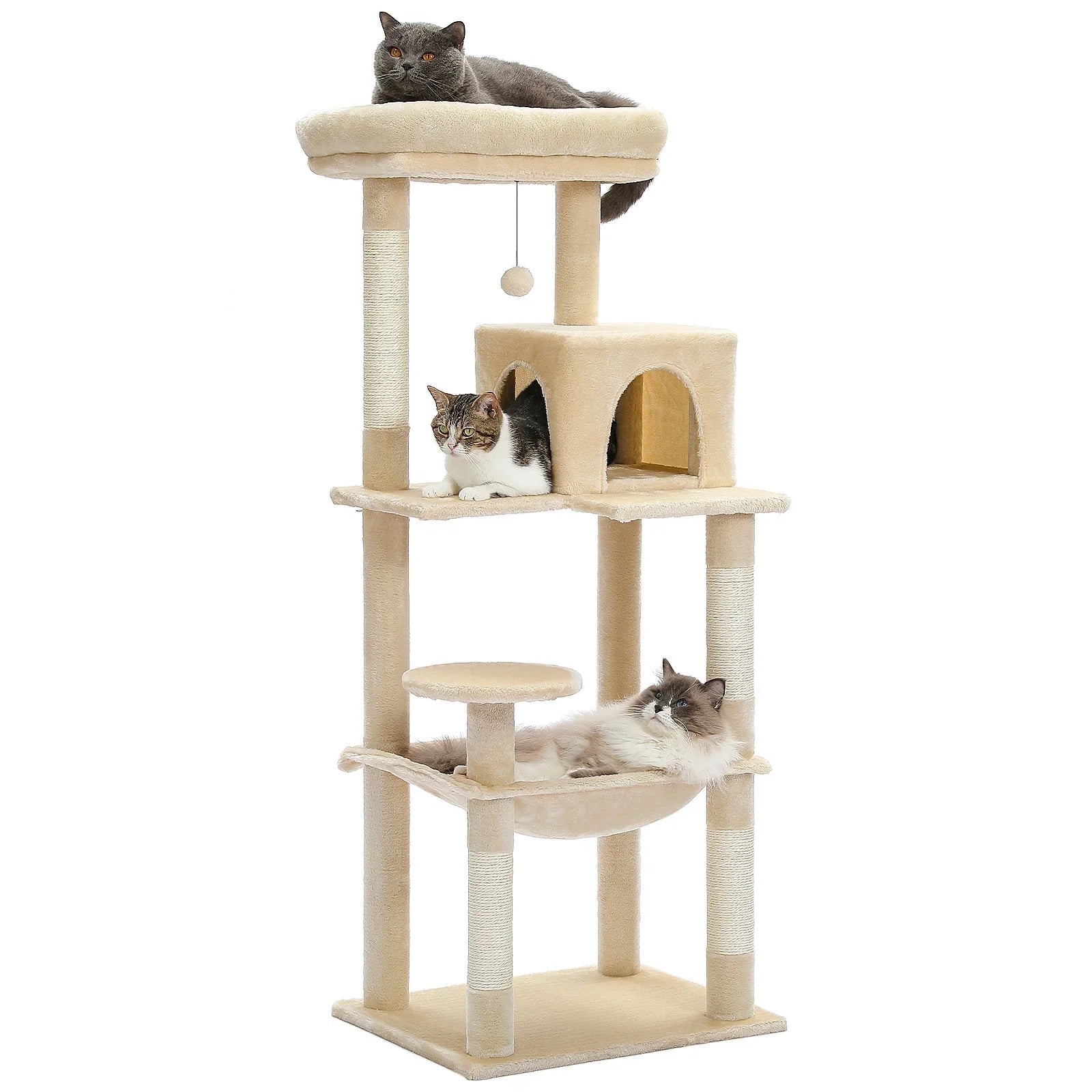Arbre à chat Noma — 5 niveaux & repos en hauteur 143 cm
