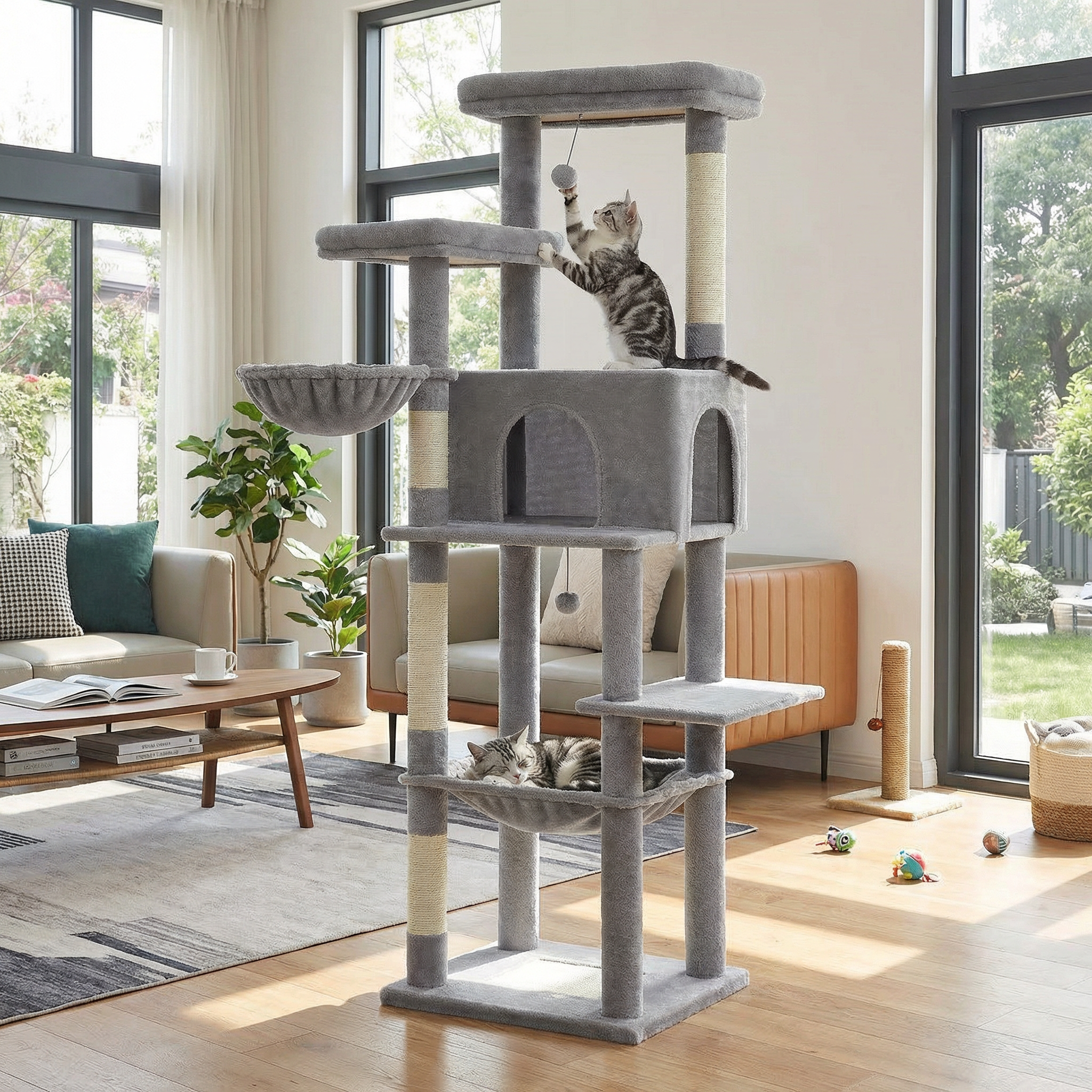 Arbre à chat Orya — Grand format 186 cm & 7 niveaux