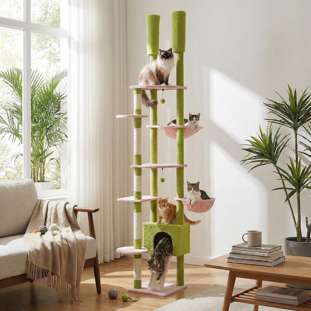 Arbre à chat Torea — Sol-plafond ajustable 255 cm