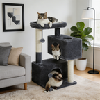 Arbre à chat Mino — Double niche compacte 80 cm