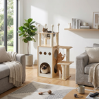 Arbre à chat Naori — Cabane design & capsule transparente