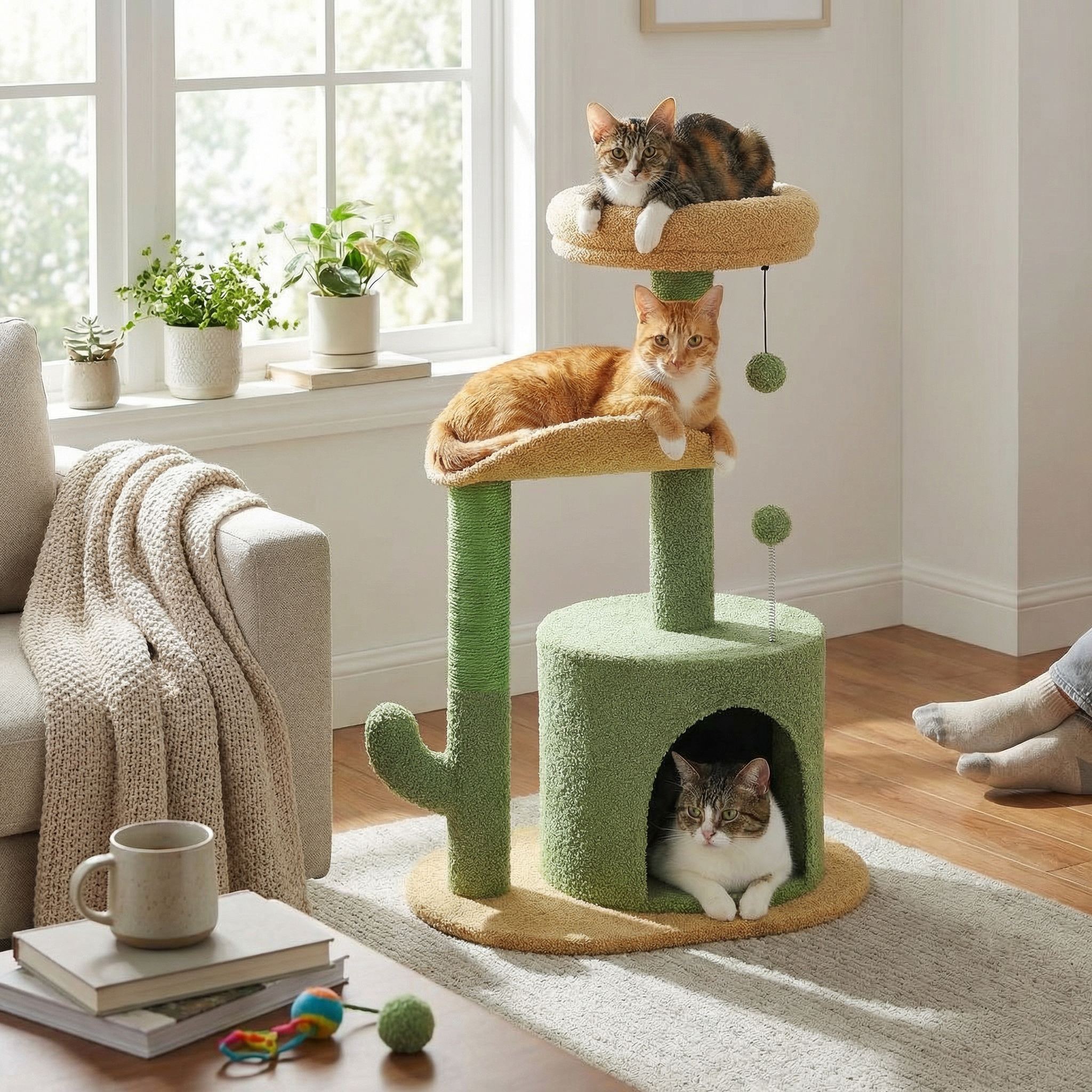 Arbre à chat Kova — Format compact 83 cm