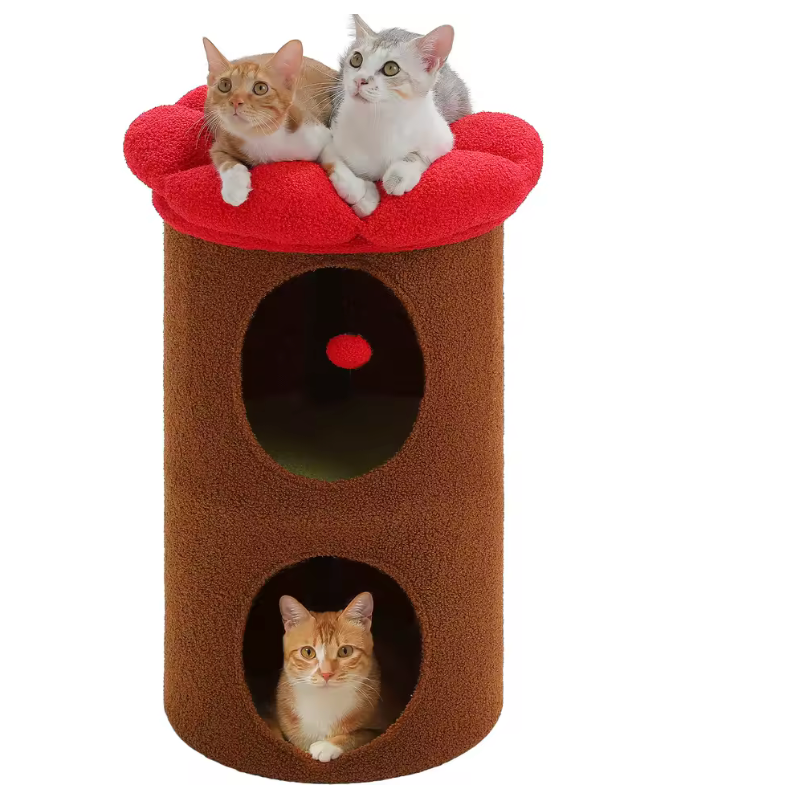 Arbre à chat Ovela — Double niche compacte 73 cm