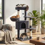 Arbre à chat Liora — Niche centrale & plateformes 106 cm