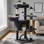 Arbre à chat Liora — Niche centrale & plateformes 106 cm