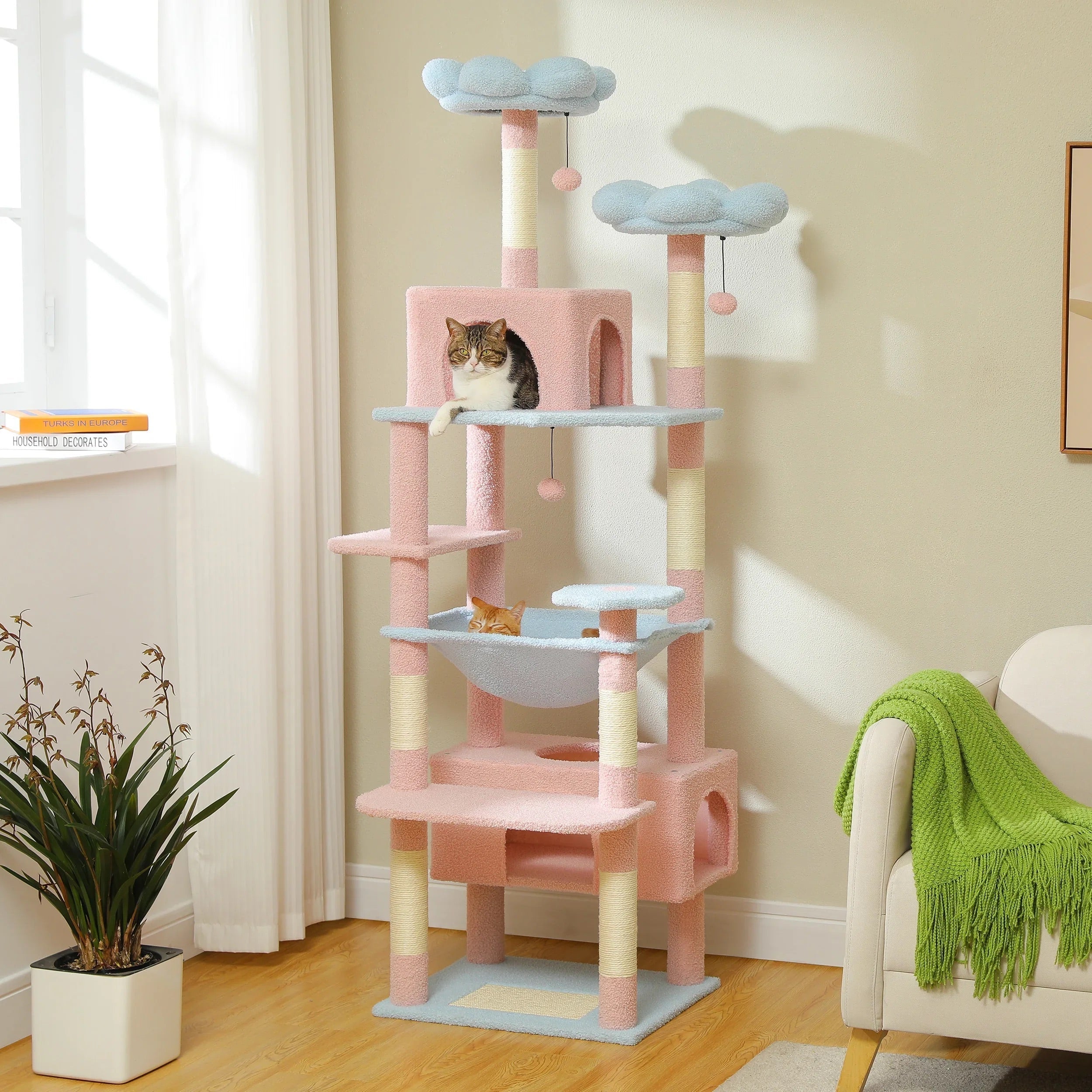 Arbre à chat Elvar — Grandes niches & plateformes 184 cm