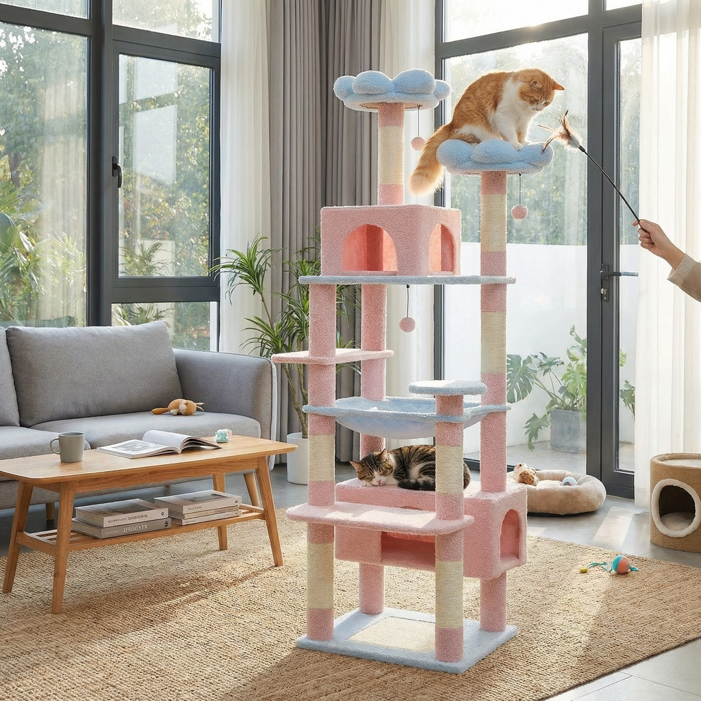 Arbre à chat Elvar — Grandes niches & plateformes 184 cm