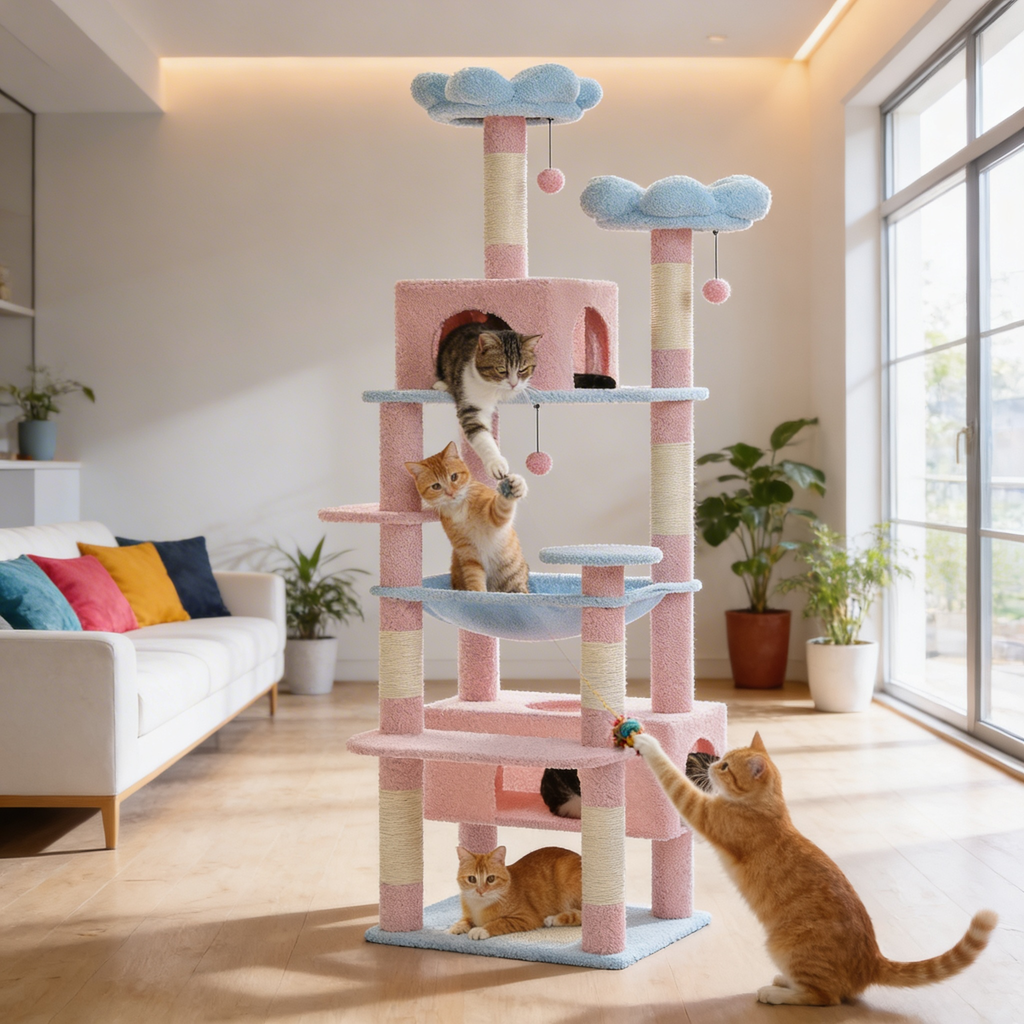 Arbre à chat Elvar — Grandes niches & plateformes 184 cm