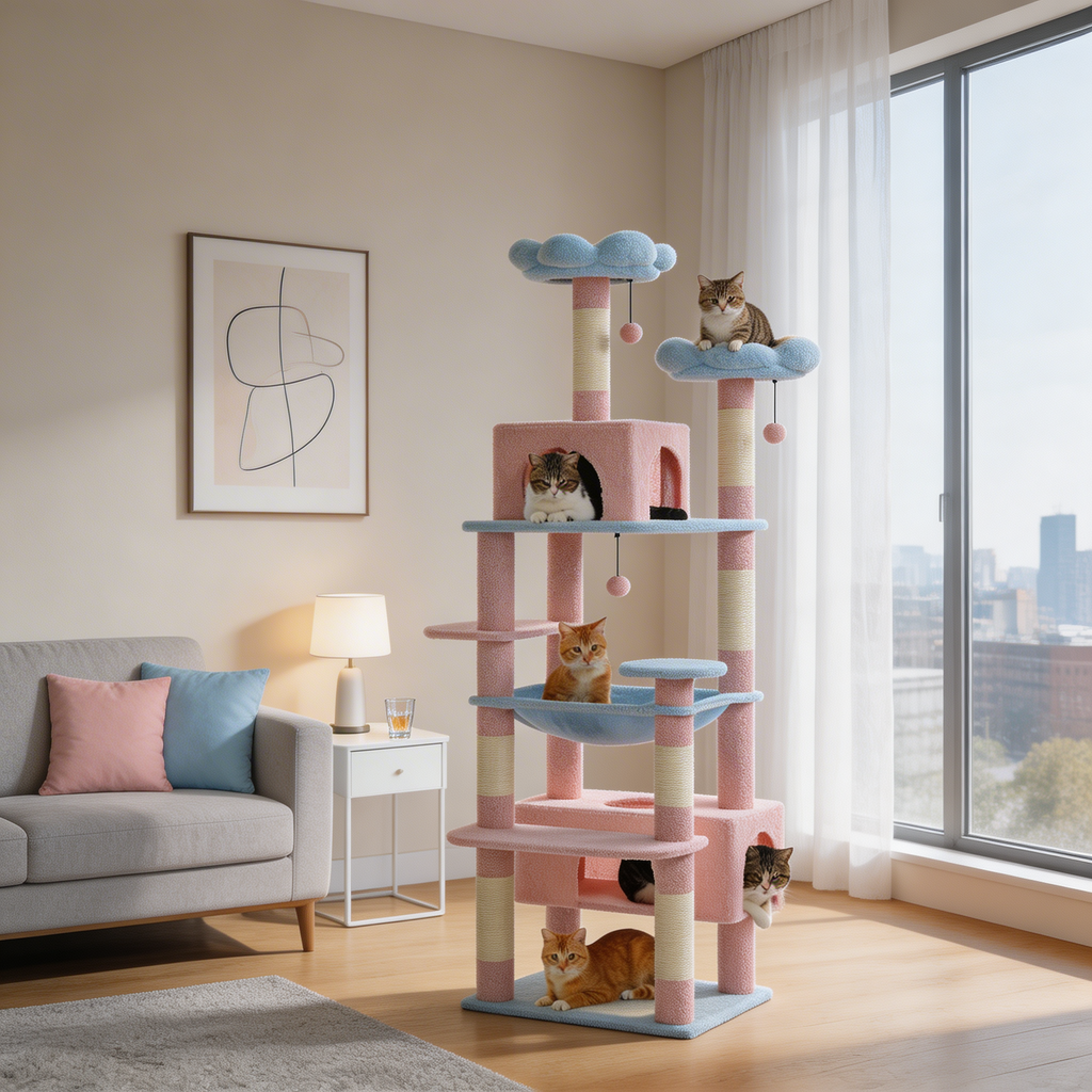 Arbre à chat Elvar — Grandes niches & plateformes 184 cm