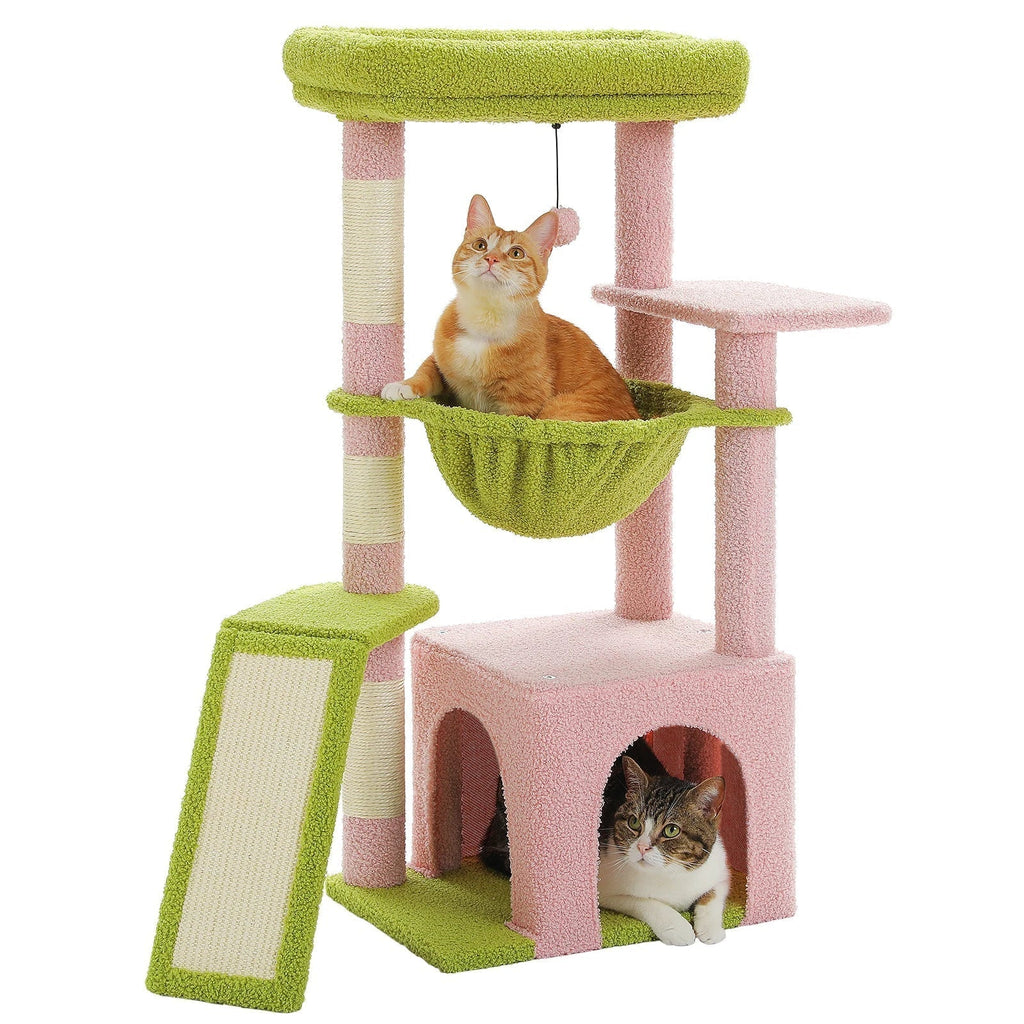 Arbre à chat Romi — Rampe douce & hamac 92 cm
