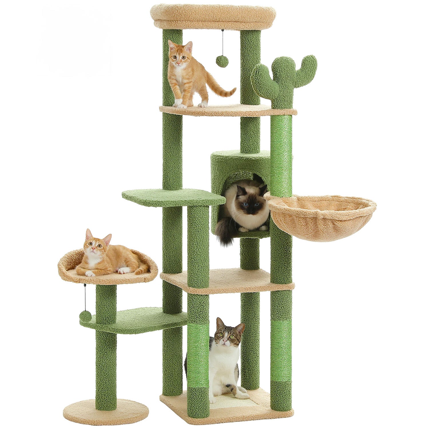Arbre à chat Cavo — Silhouette cactus 150 cm