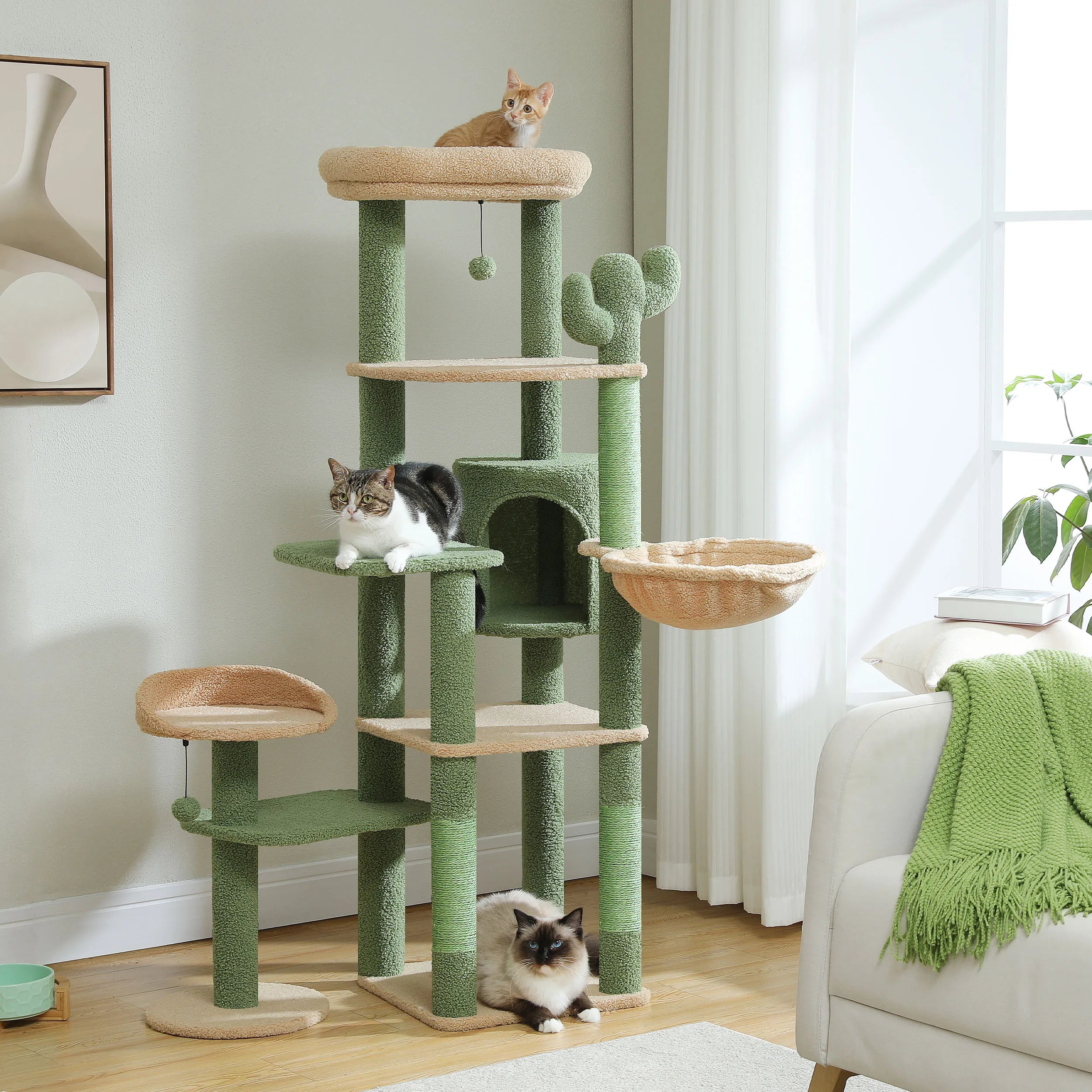 Arbre à chat Cavo — Silhouette cactus 150 cm