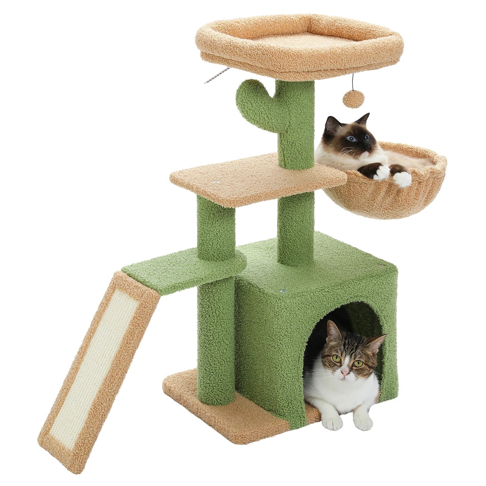 Arbre à chat Narae — Forme florale & repos compact 80 cm
