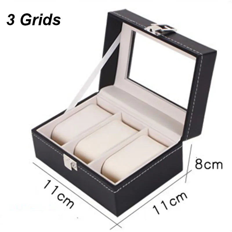 Boîte à Montres Élégante en Cuir PU avec 6 Compartiments | Organisateur Pratique pour Montres de Luxe
