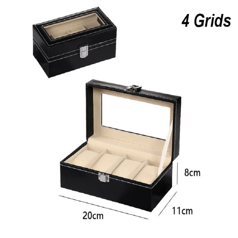 Boîte à Montres Élégante en Cuir PU avec 6 Compartiments | Organisateur Pratique pour Montres de Luxe