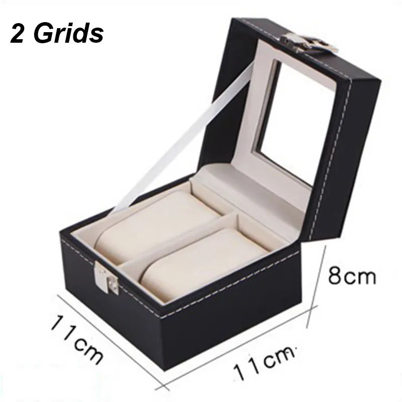 Boîte à Montres Élégante en Cuir PU avec 6 Compartiments | Organisateur Pratique pour Montres de Luxe