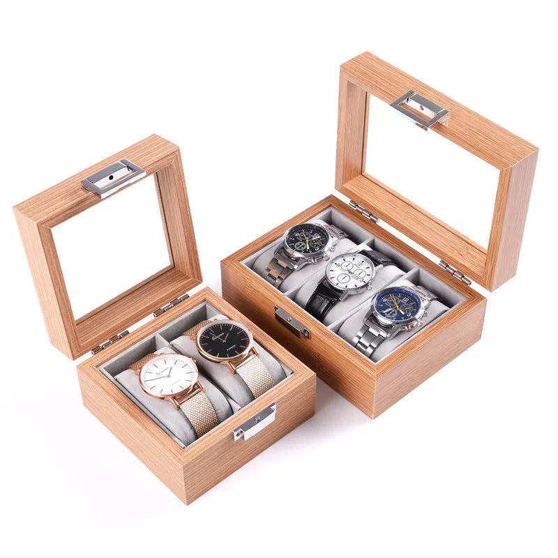 Boîte à Montres en Bambou Écologique avec Design Chinois | Rangement Élégant pour Montres
