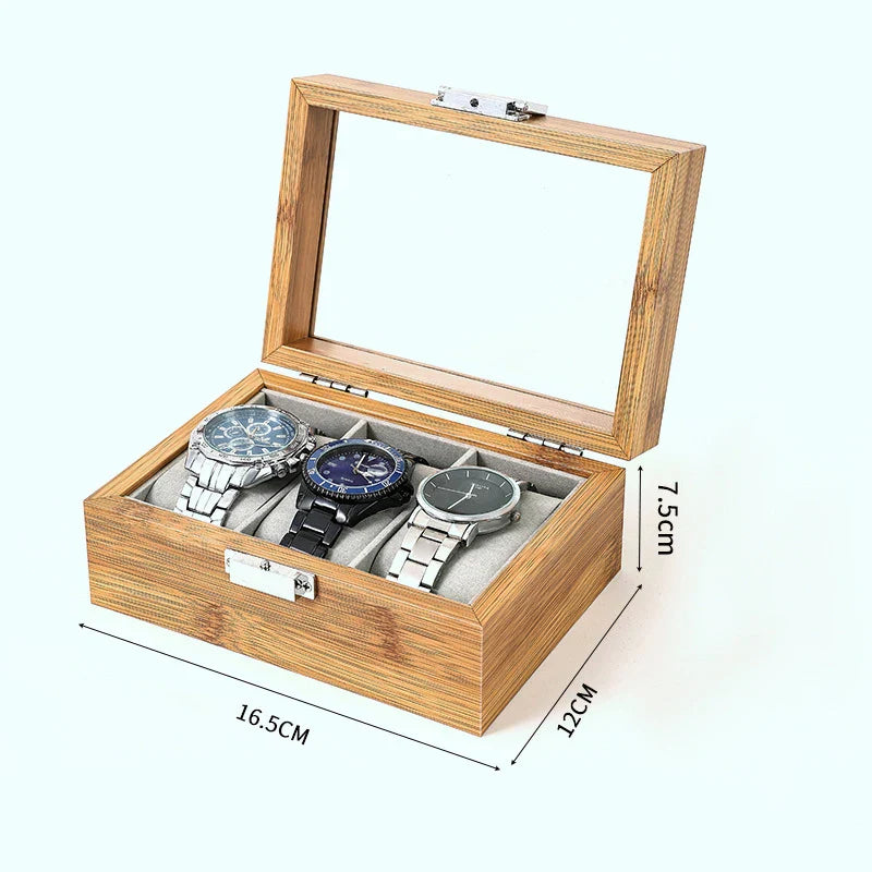 Boîte à Montres en Bambou Écologique avec Design Chinois | Rangement Élégant pour Montres