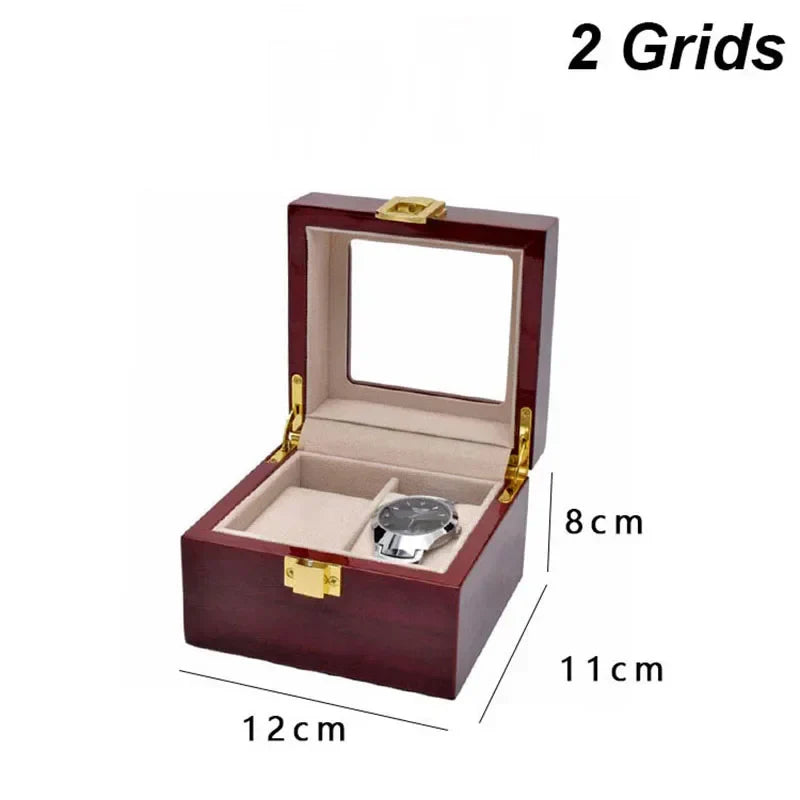 Boîte de Rangement en Bois pour Montres avec Compartiments Amovibles | Organisateur Élégant pour Montres et Bijoux