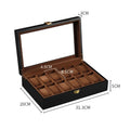 Boîte de Rangement en Bois pour Montres avec Compartiments Amovibles | Organisateur Élégant pour Montres et Bijoux