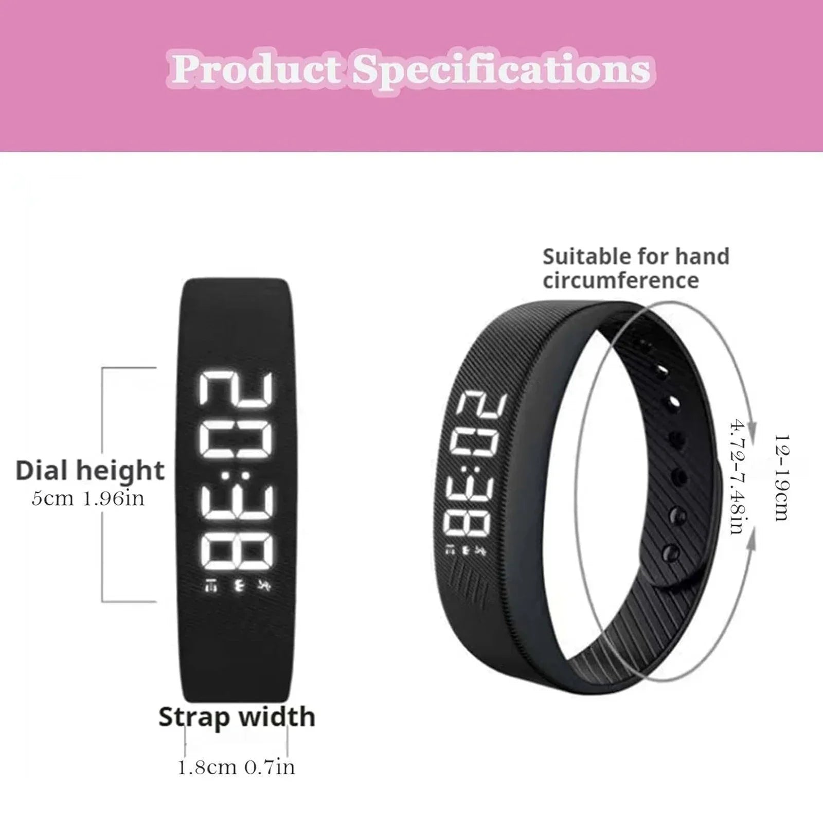 Bracelet Vibrant | Montre d'Alarme Silencieuse avec Réveil Doux | Design Étanche pour Un Réveil Paisible