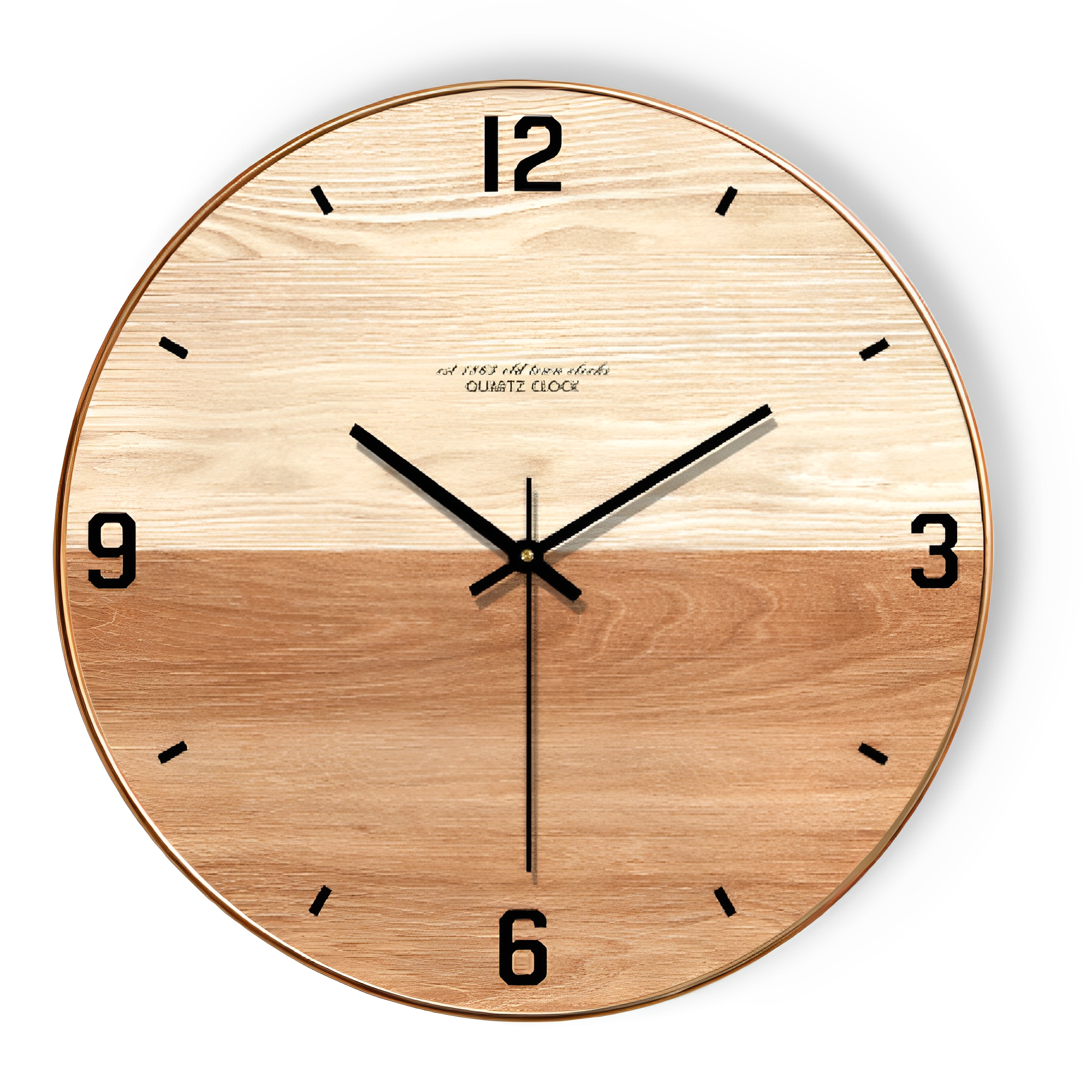 DUOTONE - Horloge murale bois double nuance