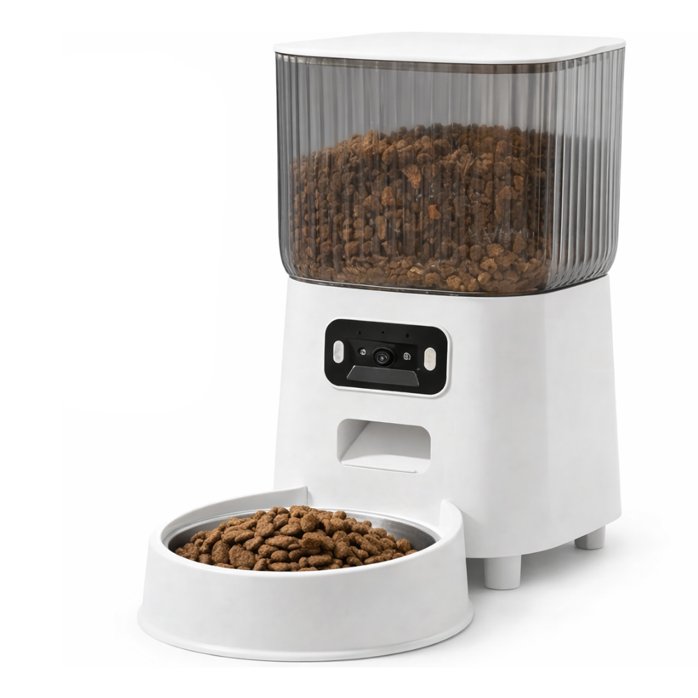 Distributeur de croquettes Lumo — Caméra & bol modulable