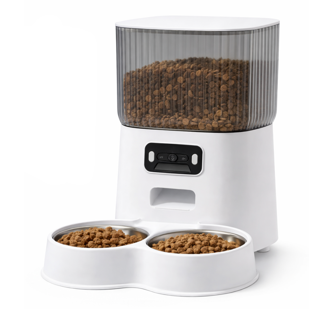 Distributeur de croquettes Lumo — Caméra & bol modulable
