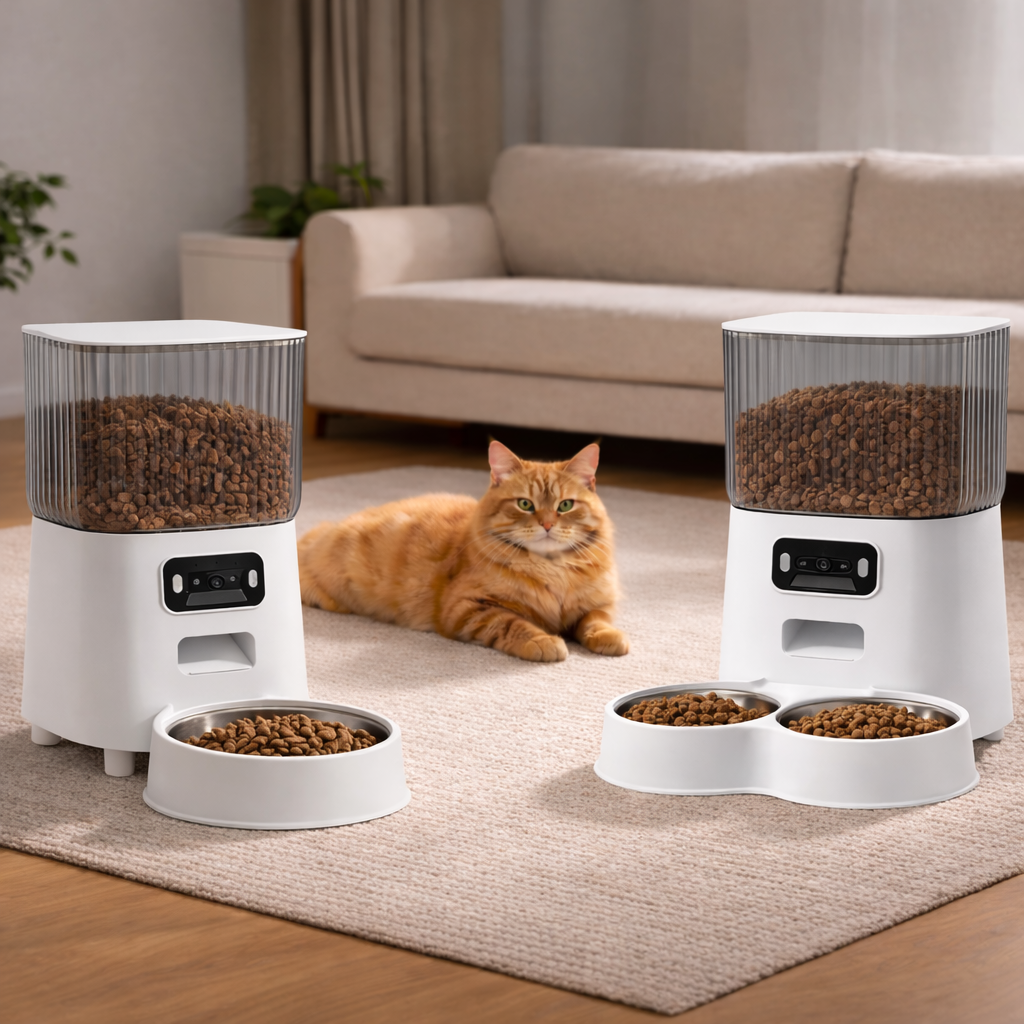 Distributeur de croquettes Lumo — Caméra & bol modulable