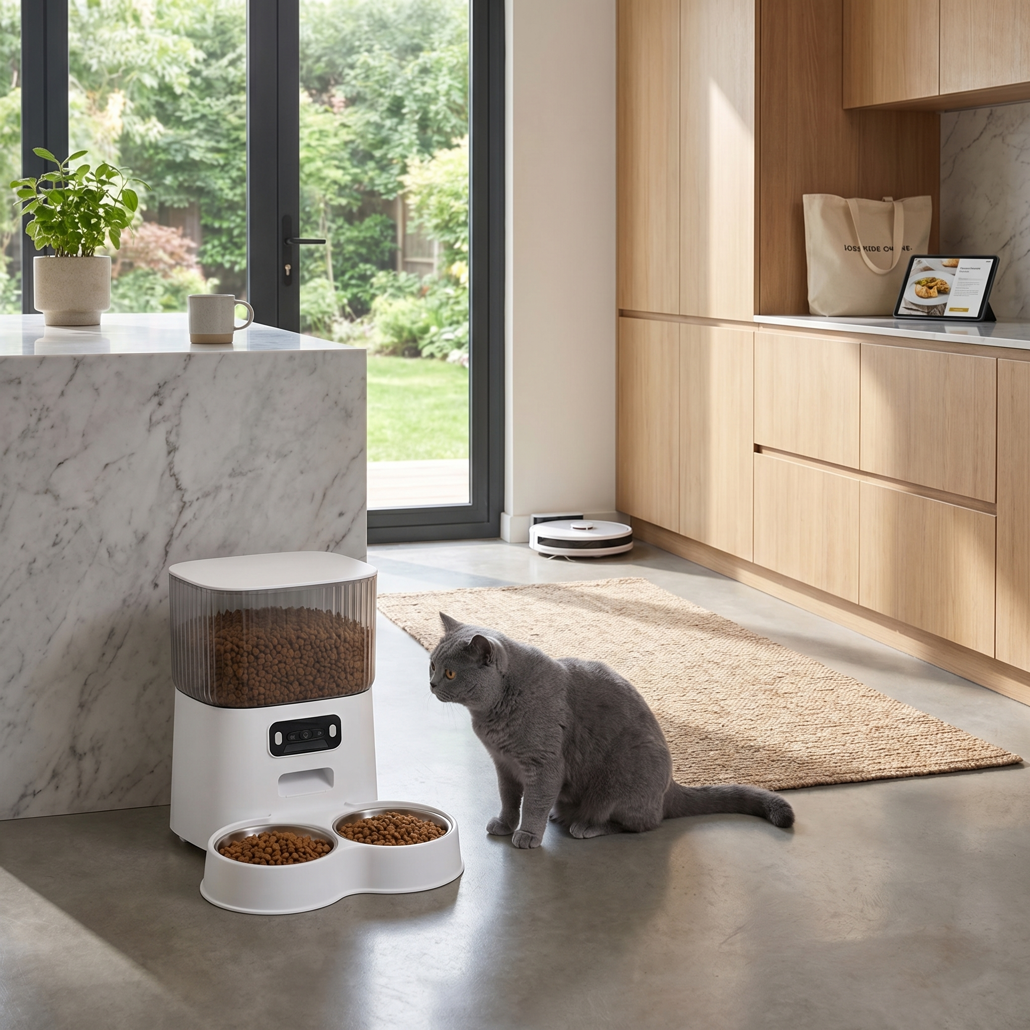 Distributeur de croquettes Lumo — Caméra & bol modulable