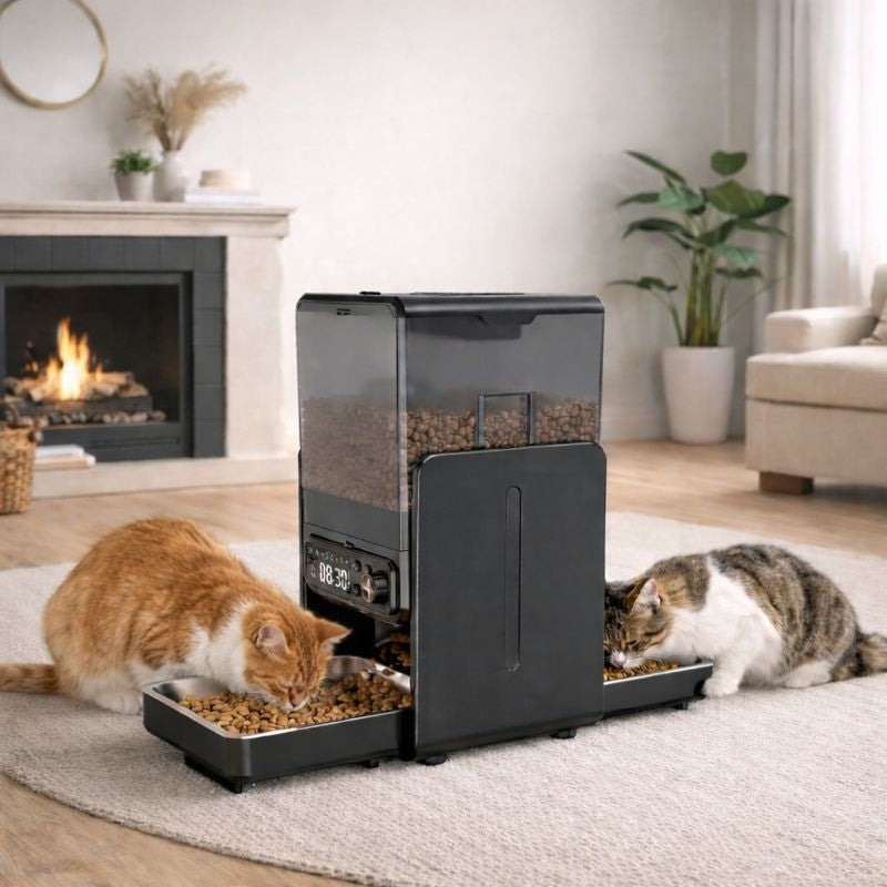 Distributeur de croquettes Noari — Double bol & programmation
