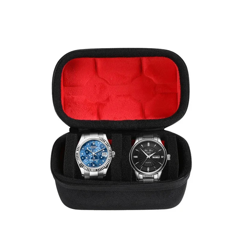 Étui de Voyage pour Montres | Rangement Rigide avec Oreiller Ajusté | Protection Supérieure pour Montres en Déplacement