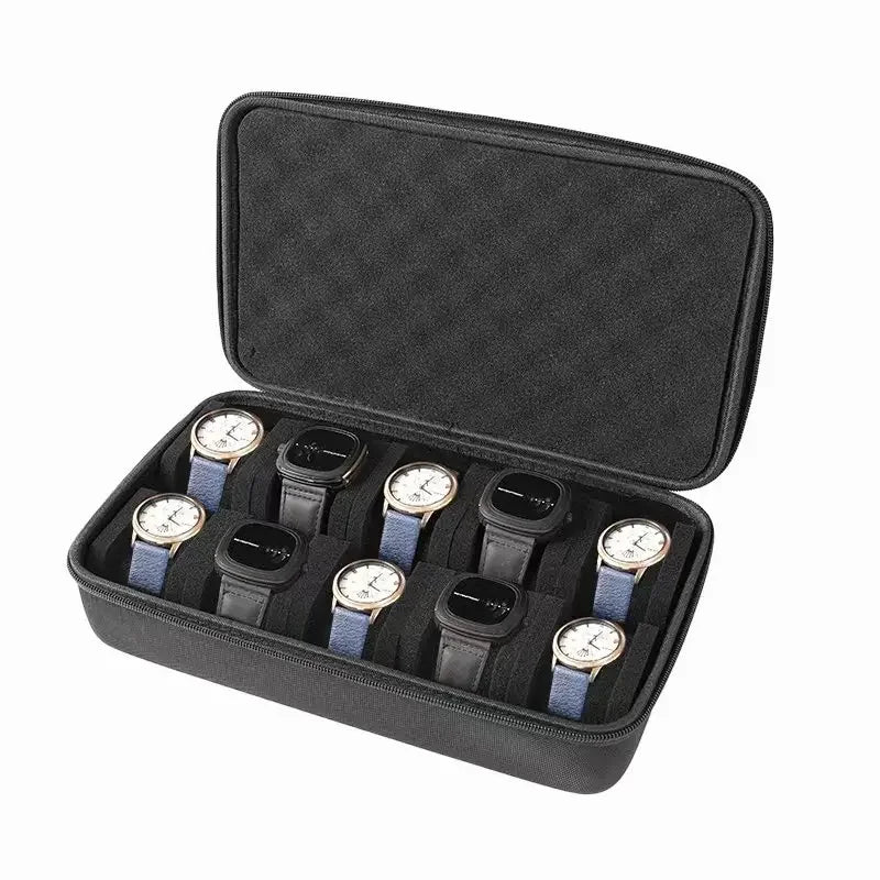 Étui de Voyage pour Montres | Rangement Rigide avec Oreiller Ajusté | Protection Supérieure pour Montres en Déplacement