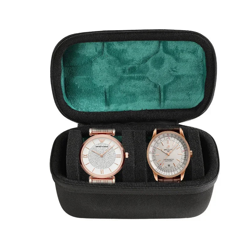 Étui de Voyage pour Montres | Rangement Rigide avec Oreiller Ajusté | Protection Supérieure pour Montres en Déplacement