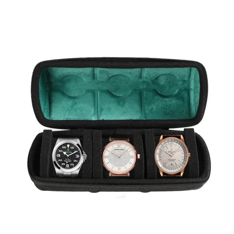 Étui de Voyage pour Montres | Rangement Rigide avec Oreiller Ajusté | Protection Supérieure pour Montres en Déplacement