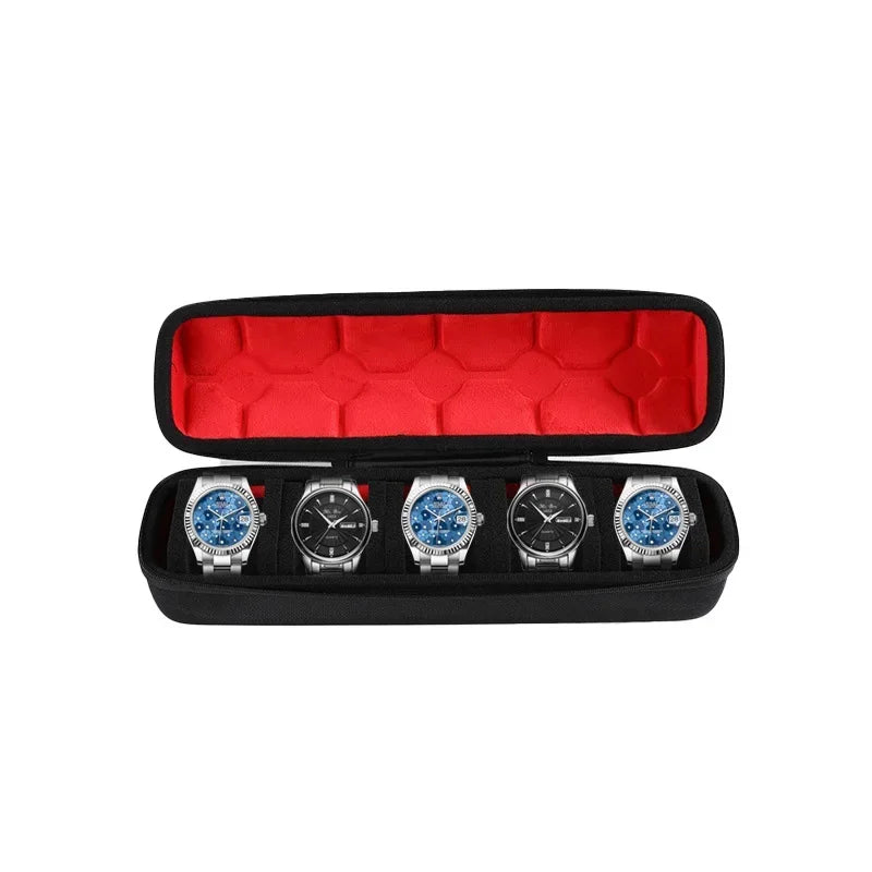 Étui de Voyage pour Montres | Rangement Rigide avec Oreiller Ajusté | Protection Supérieure pour Montres en Déplacement
