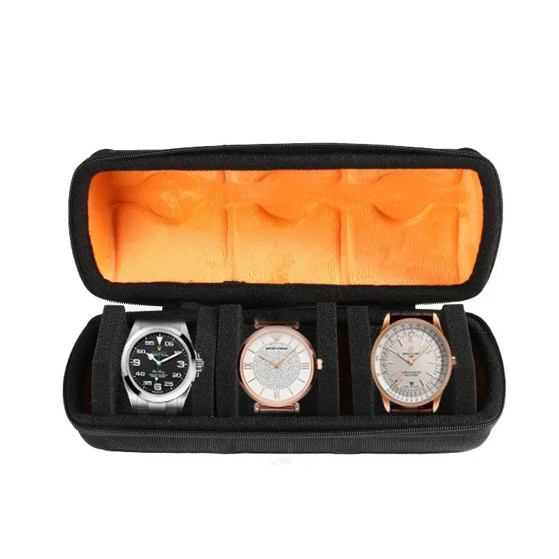 Étui de Voyage pour Montres | Rangement Rigide avec Oreiller Ajusté | Protection Supérieure pour Montres en Déplacement