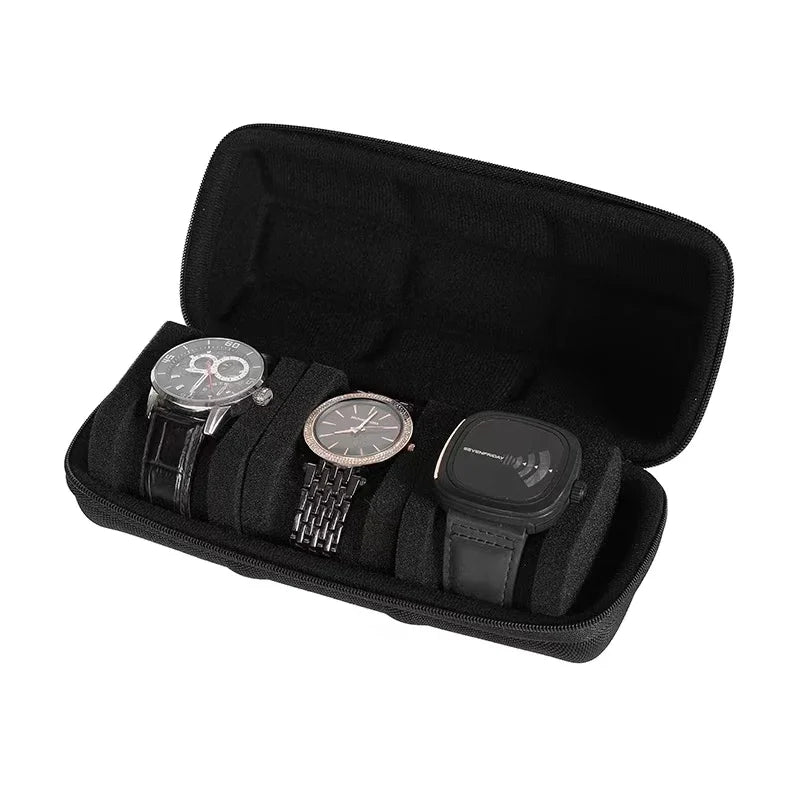 Étui de Voyage pour Montres | Rangement Rigide avec Oreiller Ajusté | Protection Supérieure pour Montres en Déplacement