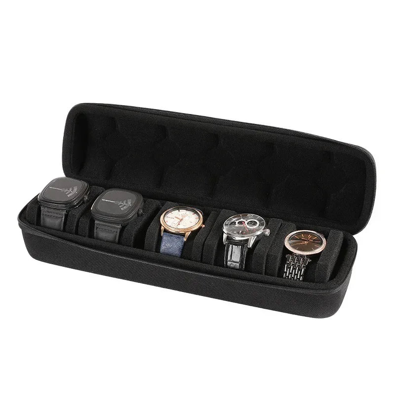 Étui de Voyage pour Montres | Rangement Rigide avec Oreiller Ajusté | Protection Supérieure pour Montres en Déplacement
