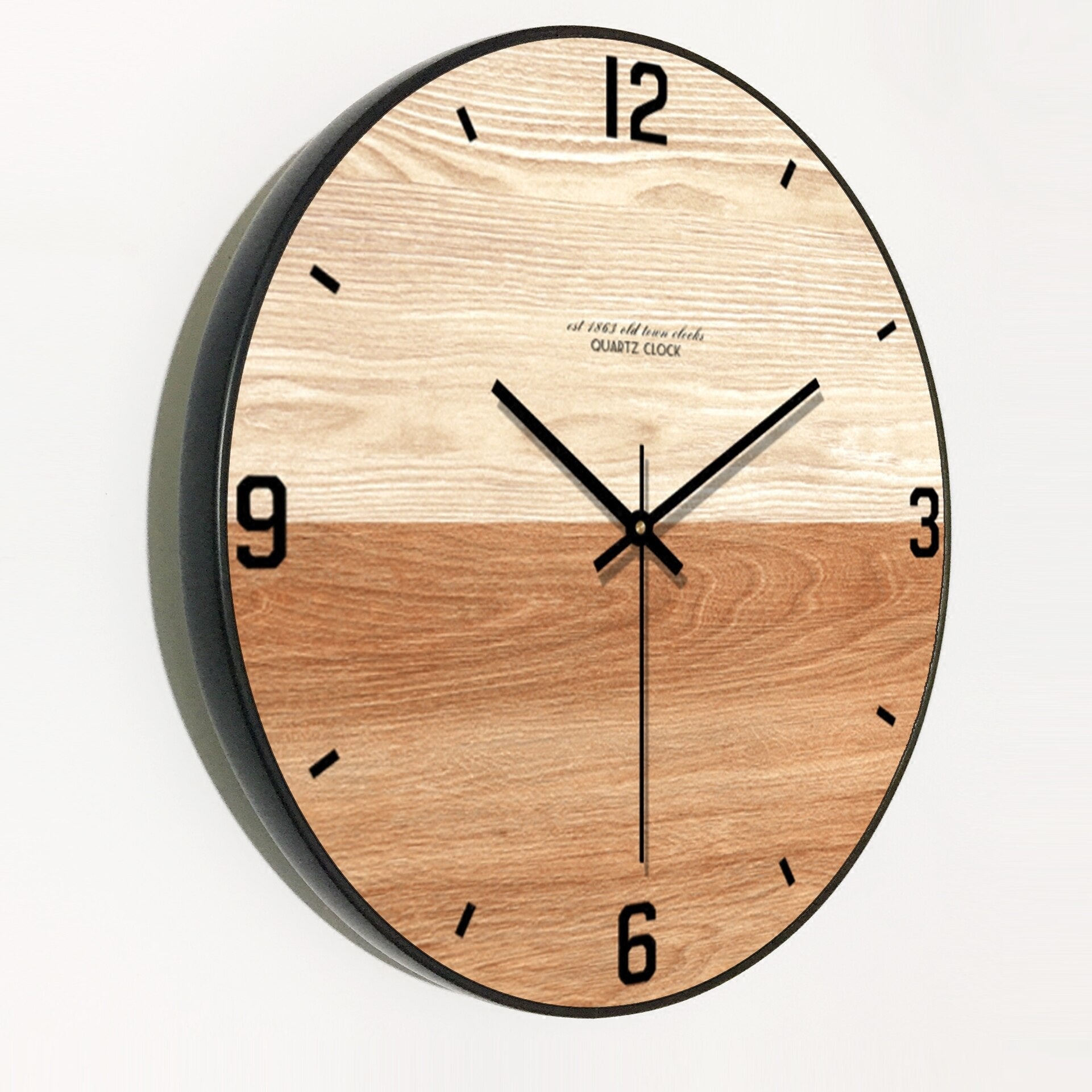 DUOTONE - Horloge murale bois double nuance