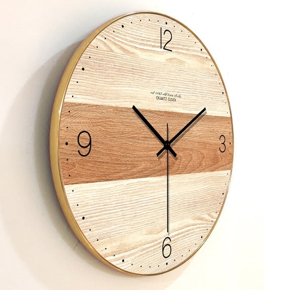 DUOTONE - Horloge murale bois double nuance