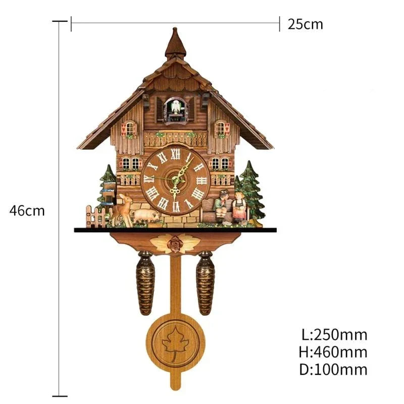 HELVIA - Horloge coucou chalet traditionnel